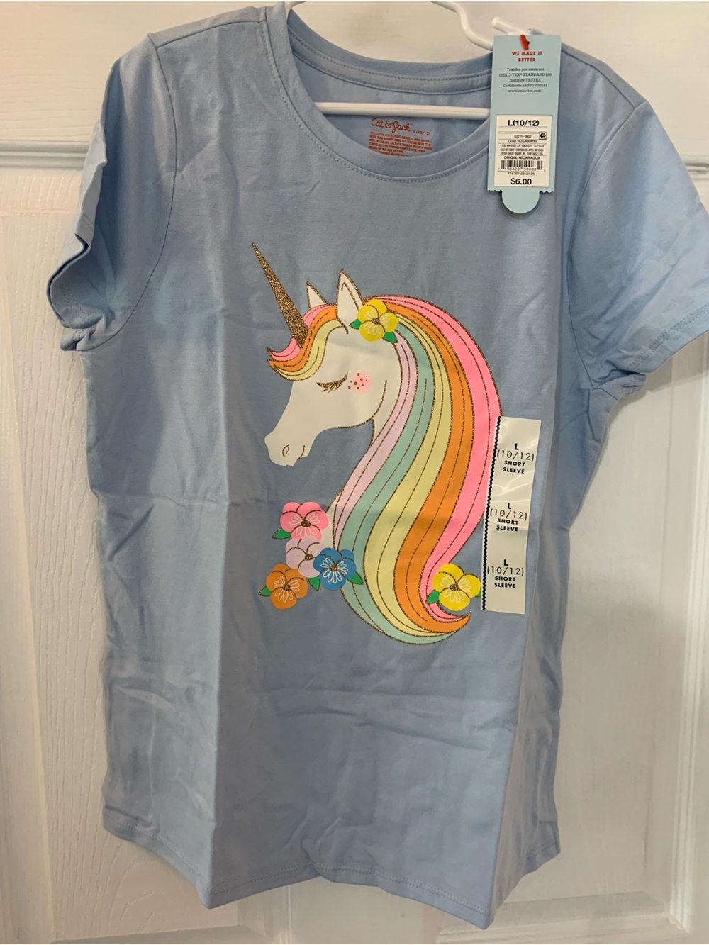Cat & Jack NWT’s girl’s size large 10/12 graphic tee